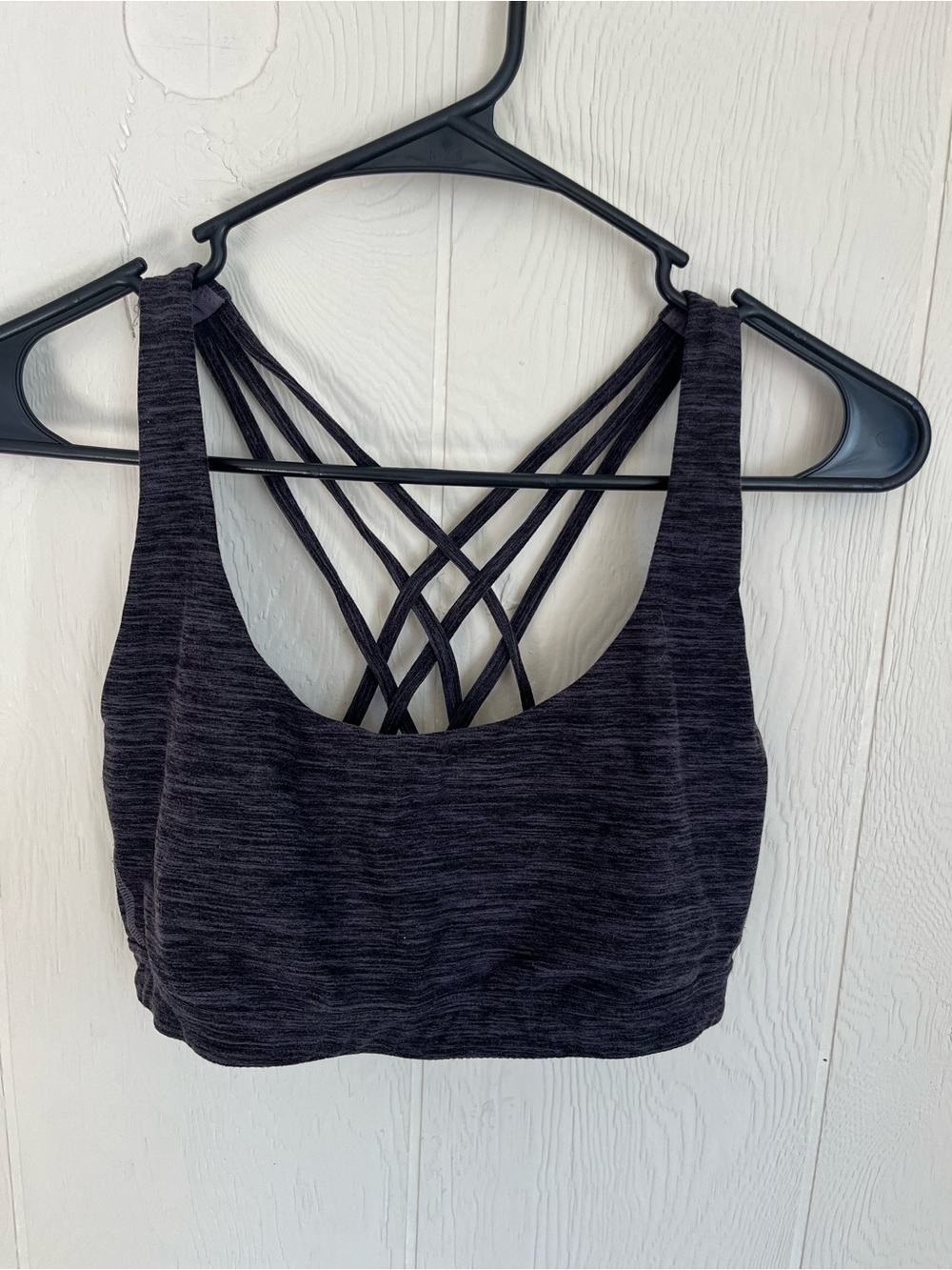 Women’s Strappy Back Sports Bra - Black Heather
